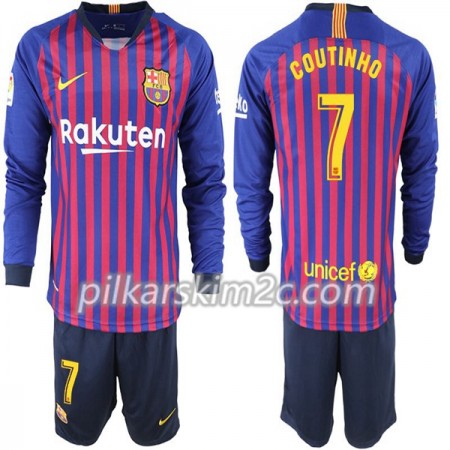 Koszulka FC Barcelona Coutinho 7 Dziecięca Główna 2018-2019 - Koszulki Piłkarskie(L/S)
